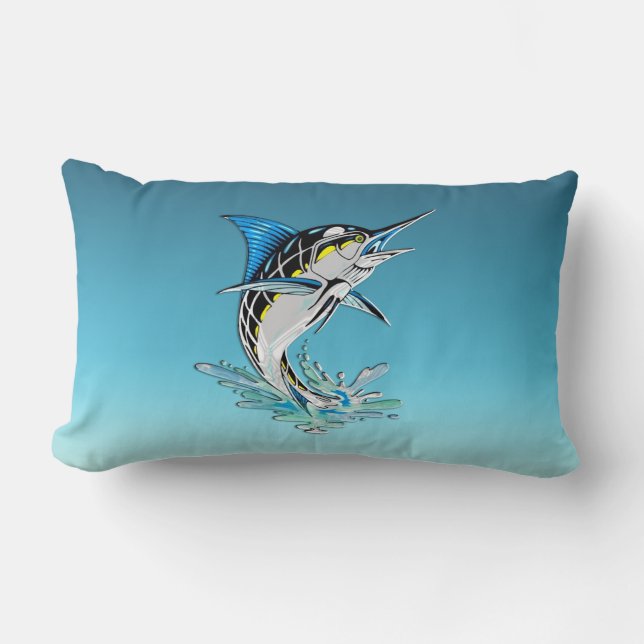 Hoppande Marlin Lumbarkudde (Framsida)