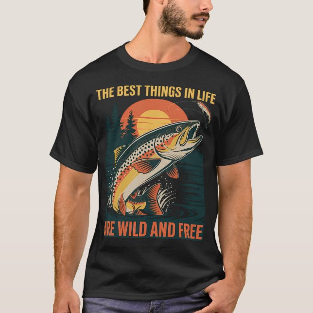 Hoppande öring t shirt (Framsida)