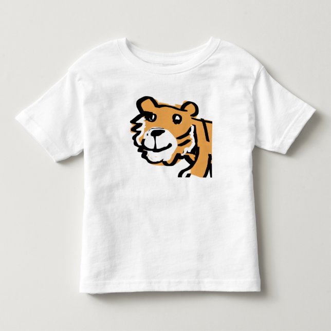 Hoppande Tiger  T Shirt (Framsida)