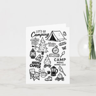 Hoppar att Camping Nature Älskare Campfire Äventyr Kort