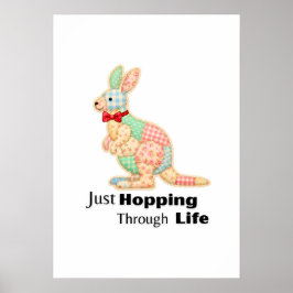 Hoppar bara genom livet kängurudesign poster