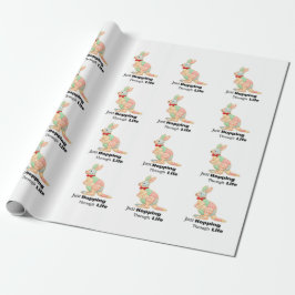 Hoppar bara genom livet kängurudesign presentpapper