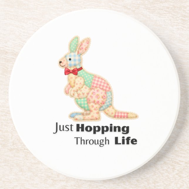Hoppar Genom Livet Känguru Design Underlägg (Framsidan)