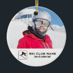 Hoppar över Klubb Ski Team Skier Anpassningsbar Ph Julgransprydnad Keramik<br><div class="desc">Den här skiddesignen innehåller dina uppladdade skidfoton, en logotyp för grafikskidspelare (ersätter med din egen logotyp) och utrymme för två linjer anpassningsbar text. Anpassa med Ski-klubben/Ski-teamet namn eller namn för enskilda skidåkare. Det här gör att en perfekt slutar med säsongsteam eller busspresentation. Ändra bakgrunden eller texten färg så att den...</div>