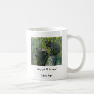&Hoppas©(2), "Stanna kvar. Jag kommer tillbaka." Kaffemugg