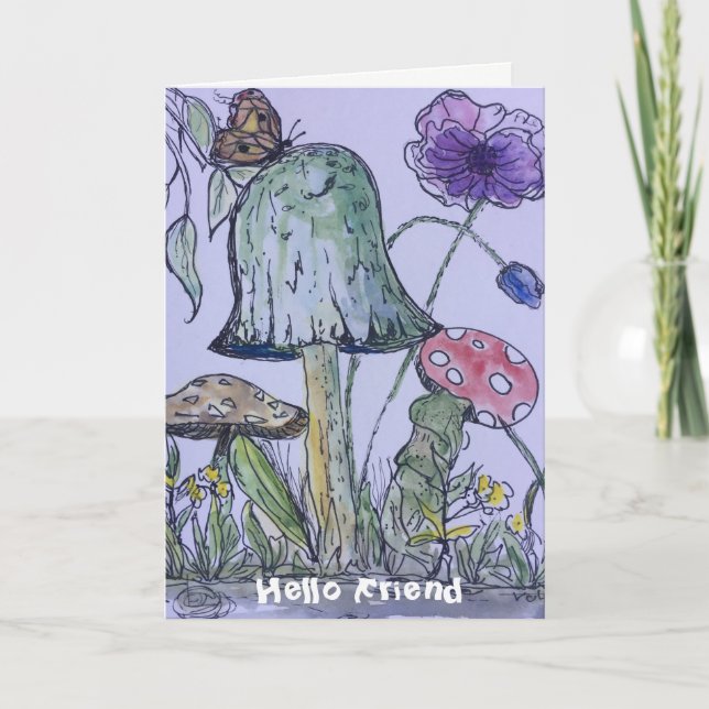 "Hoppas allt är bra med dig" hälsningskort Kort (Framsida)