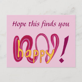 Hoppas att det här hittar dig i lycklig Ditt textv Vykort