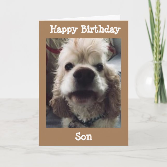 HOPPAS ATT DETTA ÄR DEN BÄSTA BIRTHDAY NÅGON SON KORT (Framsida)