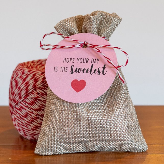 Hoppas att din dag är den sötaste Valentine Gåvor Etiketter (Skapare uppladdad)