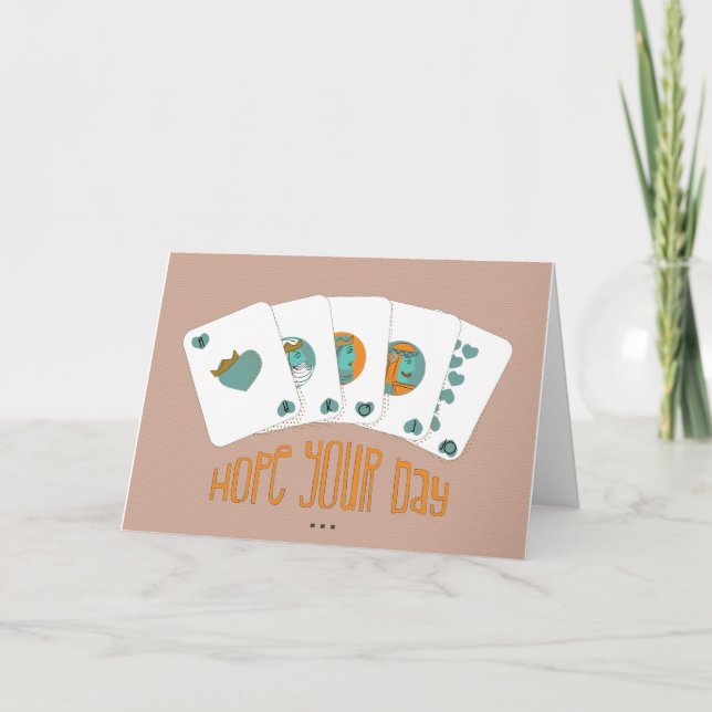 Hoppas att din dag börjar bli en Fantastisk-födels Kort (Framsida)