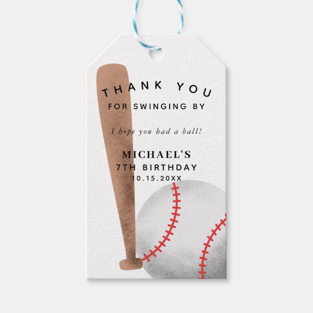 Hoppas att du hade en Boll Boys Baseball-Födelseda Presentetikett (Framsidan)