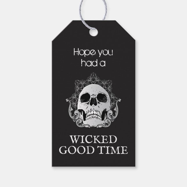 Hoppas att du hade en Wicked Bra Time Halloween Presentetikett (Framsidan)