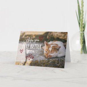 Hoppas att du känner dig bättre snart och önskar d kort