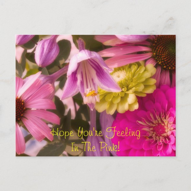 Hoppas att du känner dig i Rosan! Vykort (Framsida)