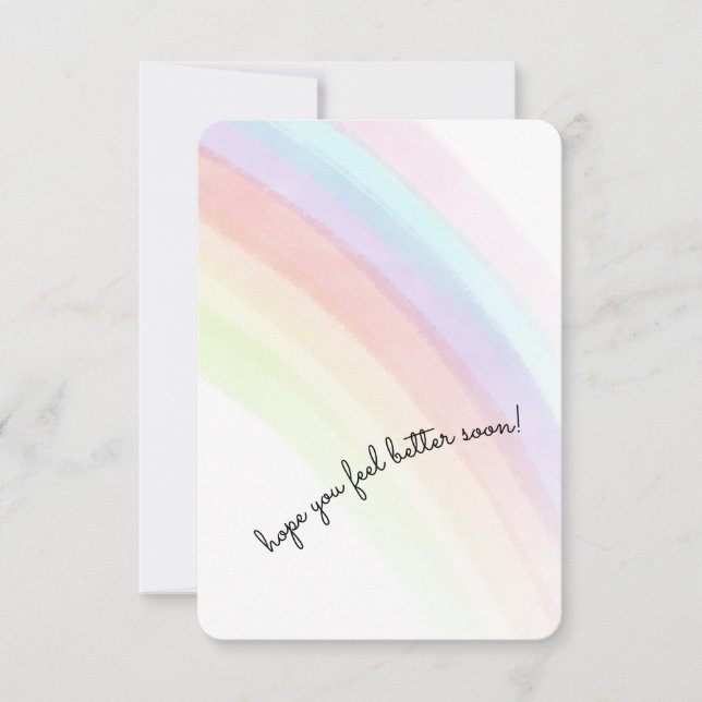 Hoppas att du mår bättre snart tack kort (Framsida)