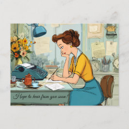 Hoppas att du snart hör av dig! vykort