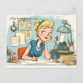 Hoppas att du snart hör av dig! vykort