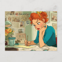 Hoppas att du snart hör av dig! vykort