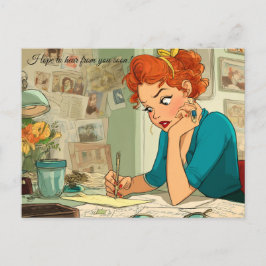 Hoppas att du snart hör av dig! vykort