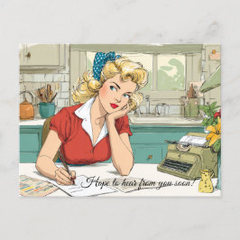 Hoppas att du snart hör av dig! vykort