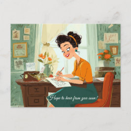 Hoppas att du snart hör av dig! vykort