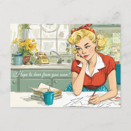 Hoppas att du snart hör av dig! vykort