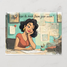 Hoppas att höra från dig snart! Vykort