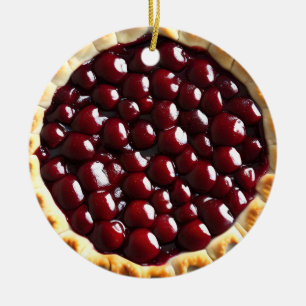Hoppas att julen är Paj-fekt Funny Food Pun Julgransprydnad Keramik