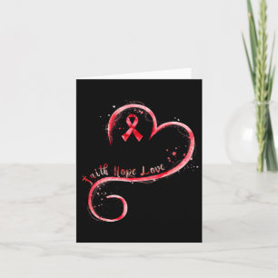 Hoppas att Kärlek Red Ribbon Heart Disease Awarene Kort