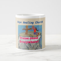 Hoppas att kyrkan höjer Jesu kaffe Mugg Kopp