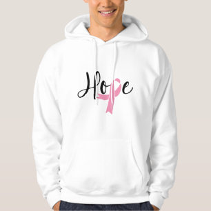 Hoppas att Rosa Ribbon Breast Cancer Awareness Hoodie