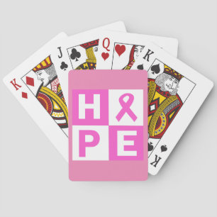Hoppas bröstcancermedvetenhet spel kort