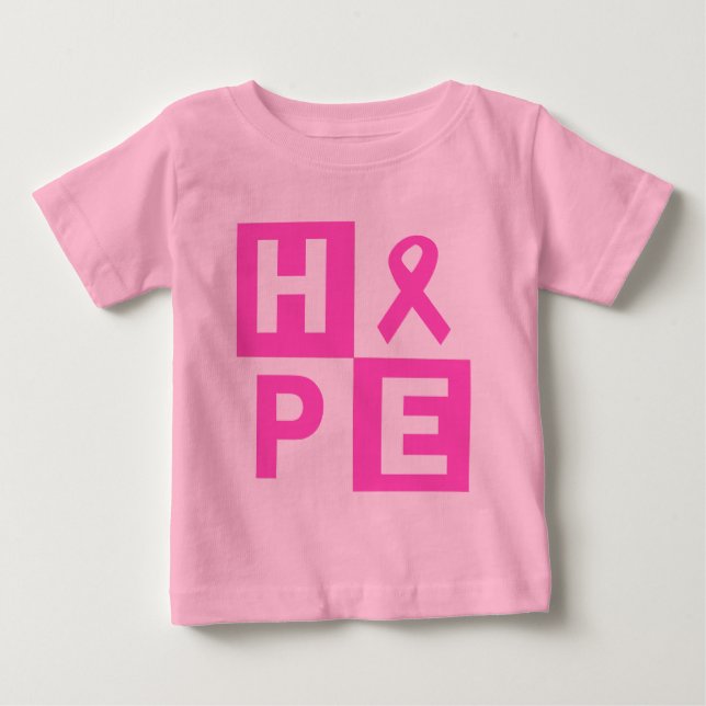 Hoppas bröstcancermedvetenhet t-shirt (Framsida)
