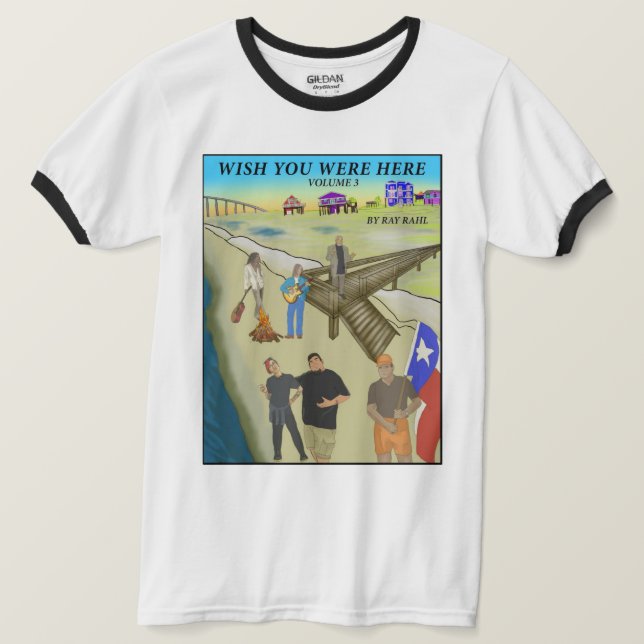 Hoppas du är här 3 Ringer T-Shirt (Design framsida)