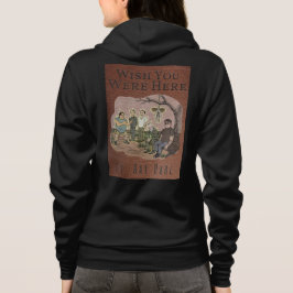 Hoppas du är här dragkedja t shirt