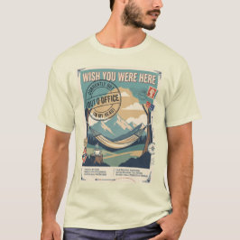 Hoppas du är här Rolig resa från kontoret T Shirt
