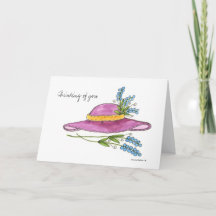 Hoppas du är här Rosa Hatt Kort