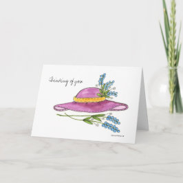 Hoppas du är här Rosa Hatt Kort