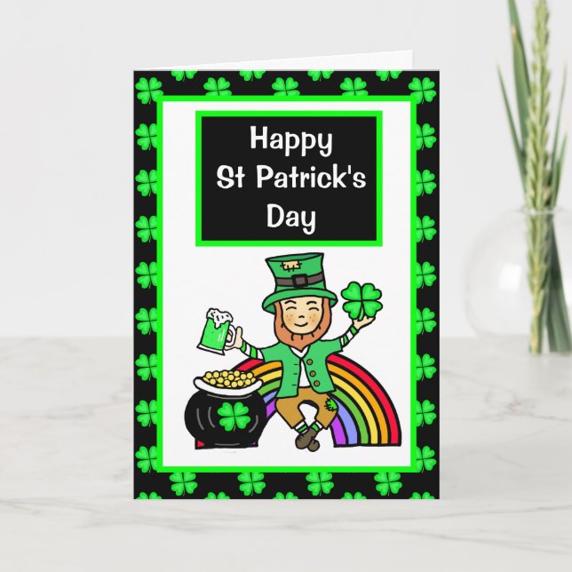 Hoppas du blir Lucky, St patrick's day Kort (Framsida)
