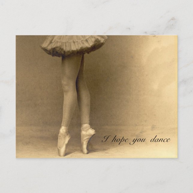 Hoppas du dansar vykort (Framsida)