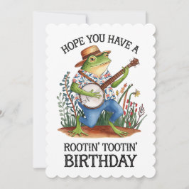 Hoppas du har en rootin'tootin's Birthday Frog Inbjudningar