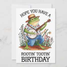 Hoppas du har en rootin'tootin's Birthday Frog Julkort