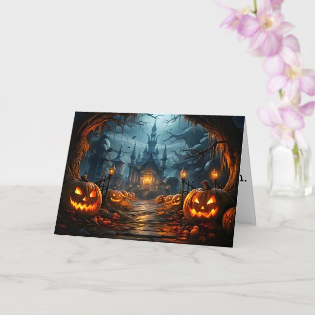 Hoppas du har Happy halloween Kort (Orkide)