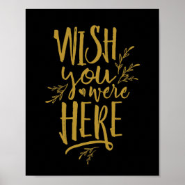 Hoppas du var här Bröllopsminnestavla GD Poster