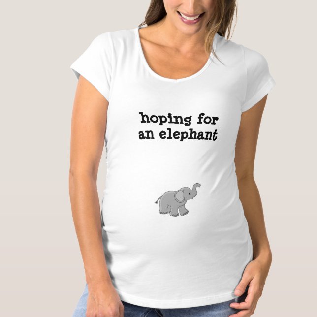 hoppas för en elefant tee shirt (Framsida)