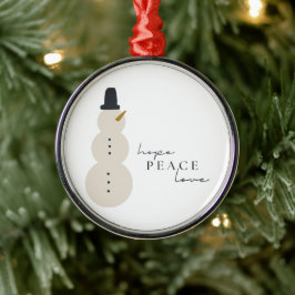 Hoppas fred kärlek.jul Snögubbe Ornamet Julgransprydnad Metall