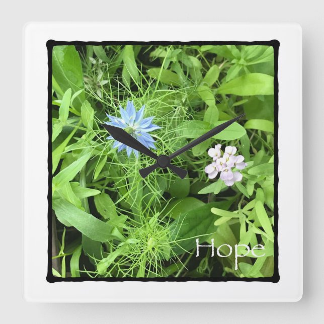 Hoppas Fyrkantig Klocka (Framsida)