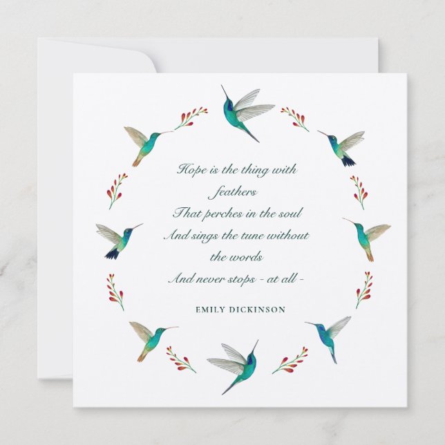 Hoppas Hummingbird Sympathy, tack. (Framsida)