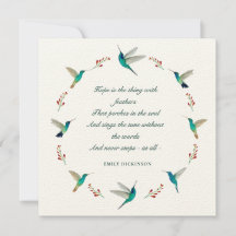 Hoppas Hummingbird Sympathy, tack.