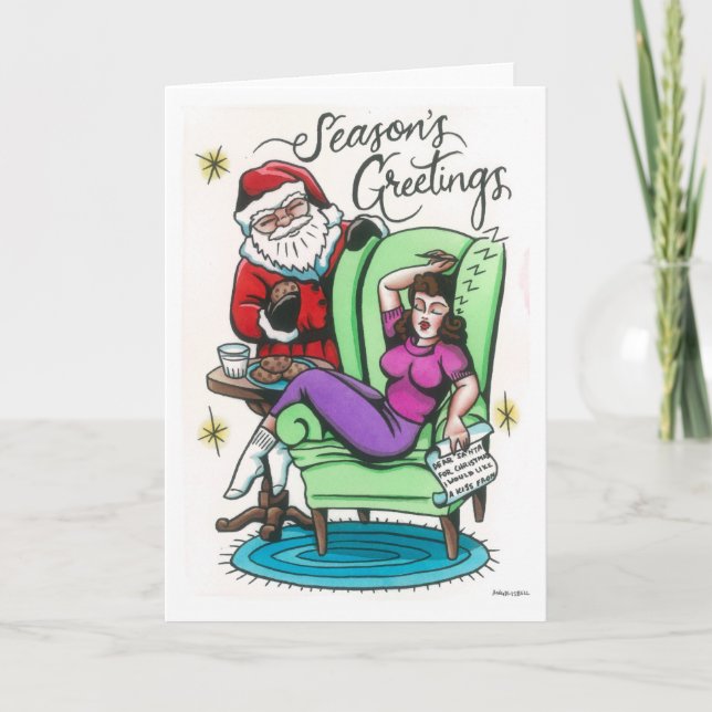 Hoppas jag får min julönskan! kort (Framsida)